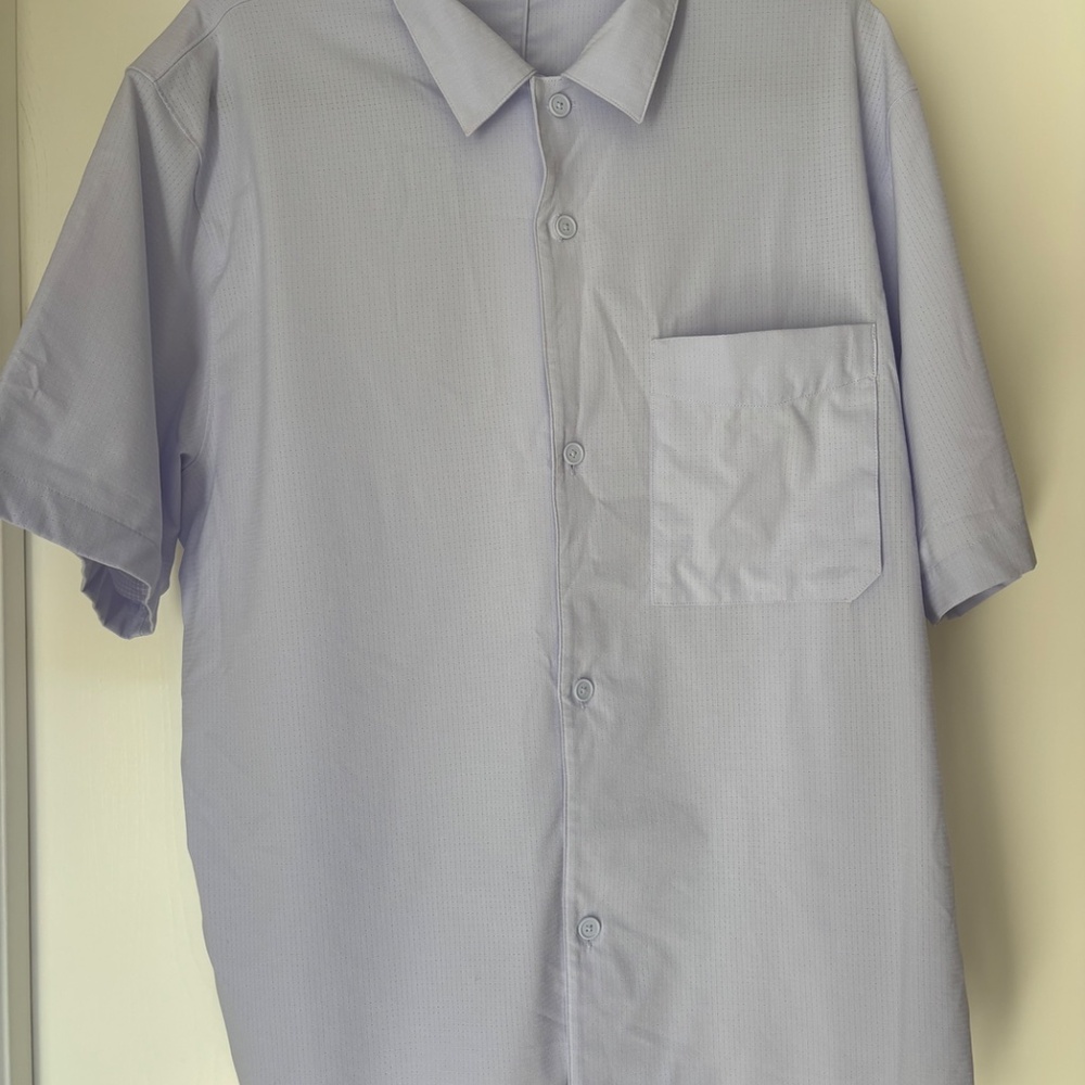 lululemon Airing Easy Camp Collar Shirt - Light Blue